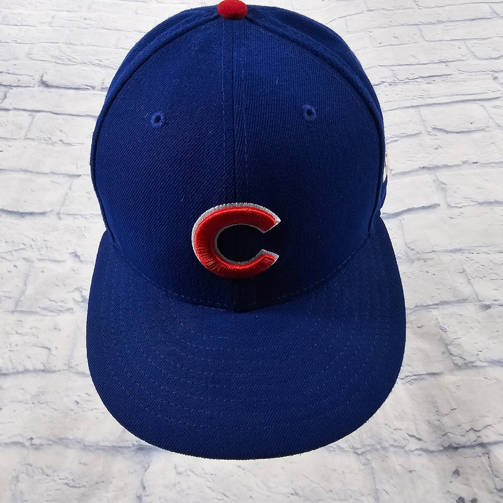 Chicago Cubs New Era Hat MENS 7 1/8 Blue 2016 World Series 59FIFTY Fitted MLB